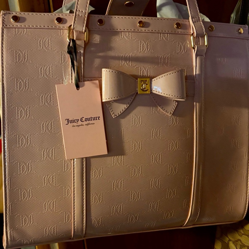 Juicy Couture Blush Pink Tote with Bow Accent